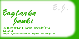 boglarka janki business card